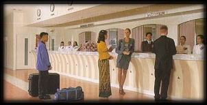 Asia Aiport hotel reception