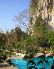 Diamond cave pool and view- railey beach