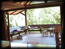View from the bedroom with the house open