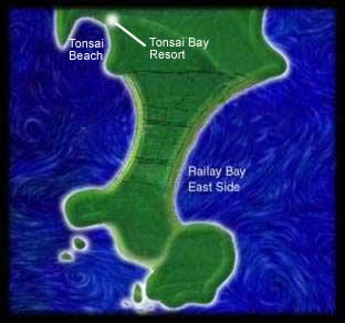 Tonsai Beach Map