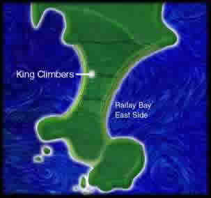 map of king climbers in railay