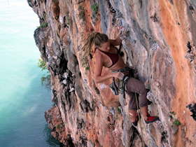 Jungle girl cruising her way through paradise- great fall earlier on!- Climbing Thailand Kho Yao Noi