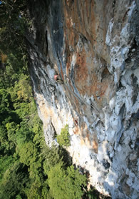 Multipitch high up on one of the walls- Kho Yao Noi