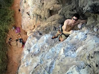 Rock Climb Groove Tube, Thailand