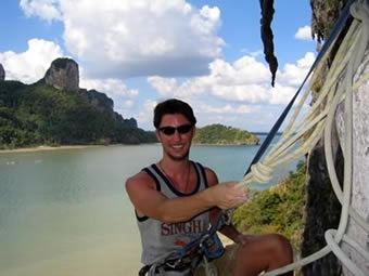 Multi pitch guiding, railey beach thailand