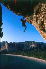 Climbing railay beach