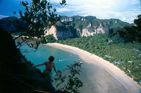 railay beach climbing