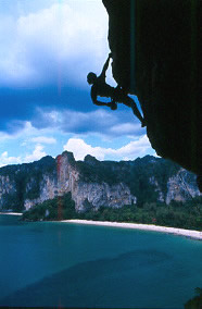 Climbing railay beach