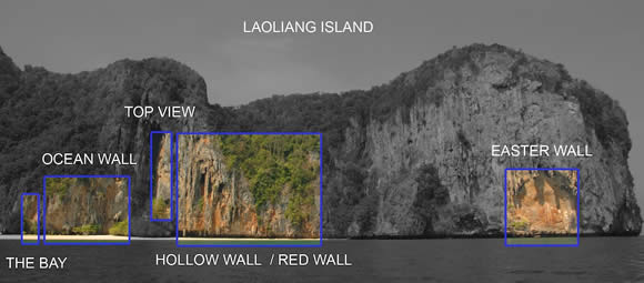 Climbing topos for Loaliang island