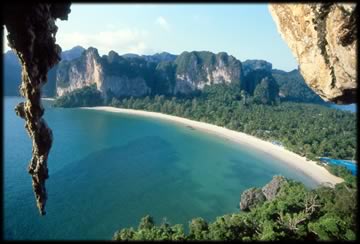 Arriving at Railay beach