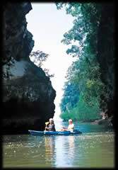 Sea kayaking around krabi