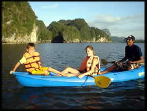 Sea kayak around railay beach