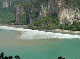 Surge hits Tonsai Beach