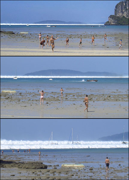 Wave hits Railay Beach